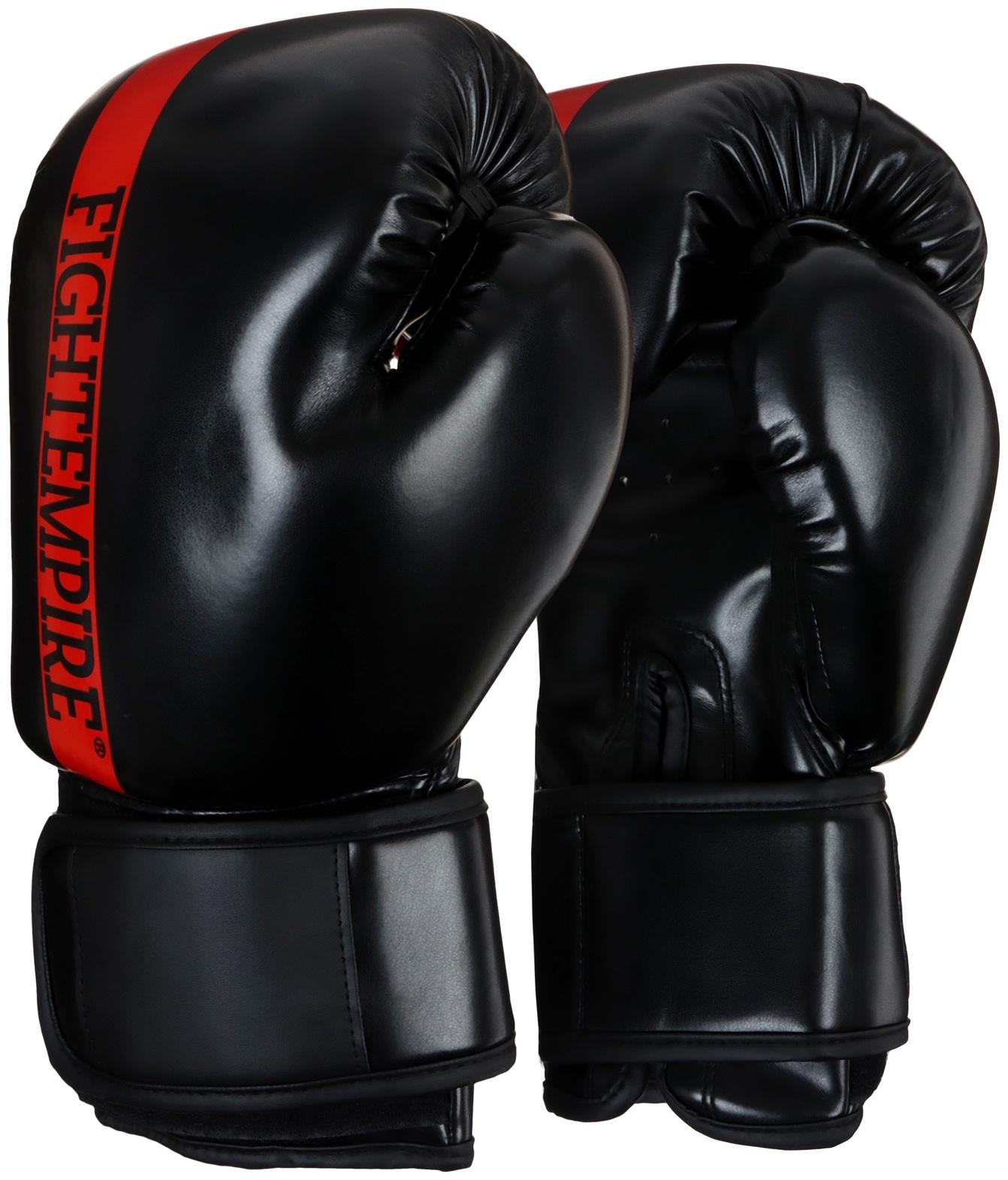 Перчатки боксёрские FIGHT EMPIRE, чёрно-красные, размер 14 oz