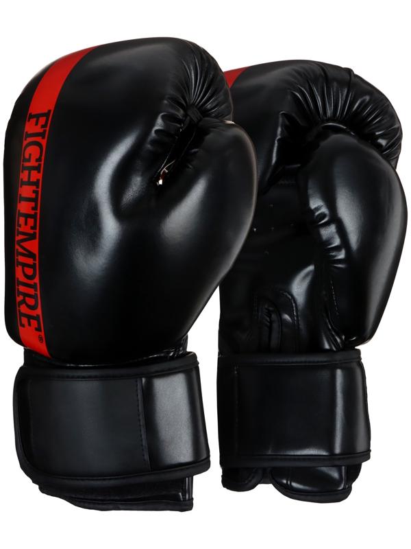 Перчатки боксёрские FIGHT EMPIRE, чёрно-красные, размер 14 oz