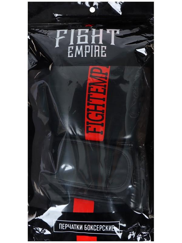 Перчатки боксёрские FIGHT EMPIRE, чёрно-красные, размер 14 oz