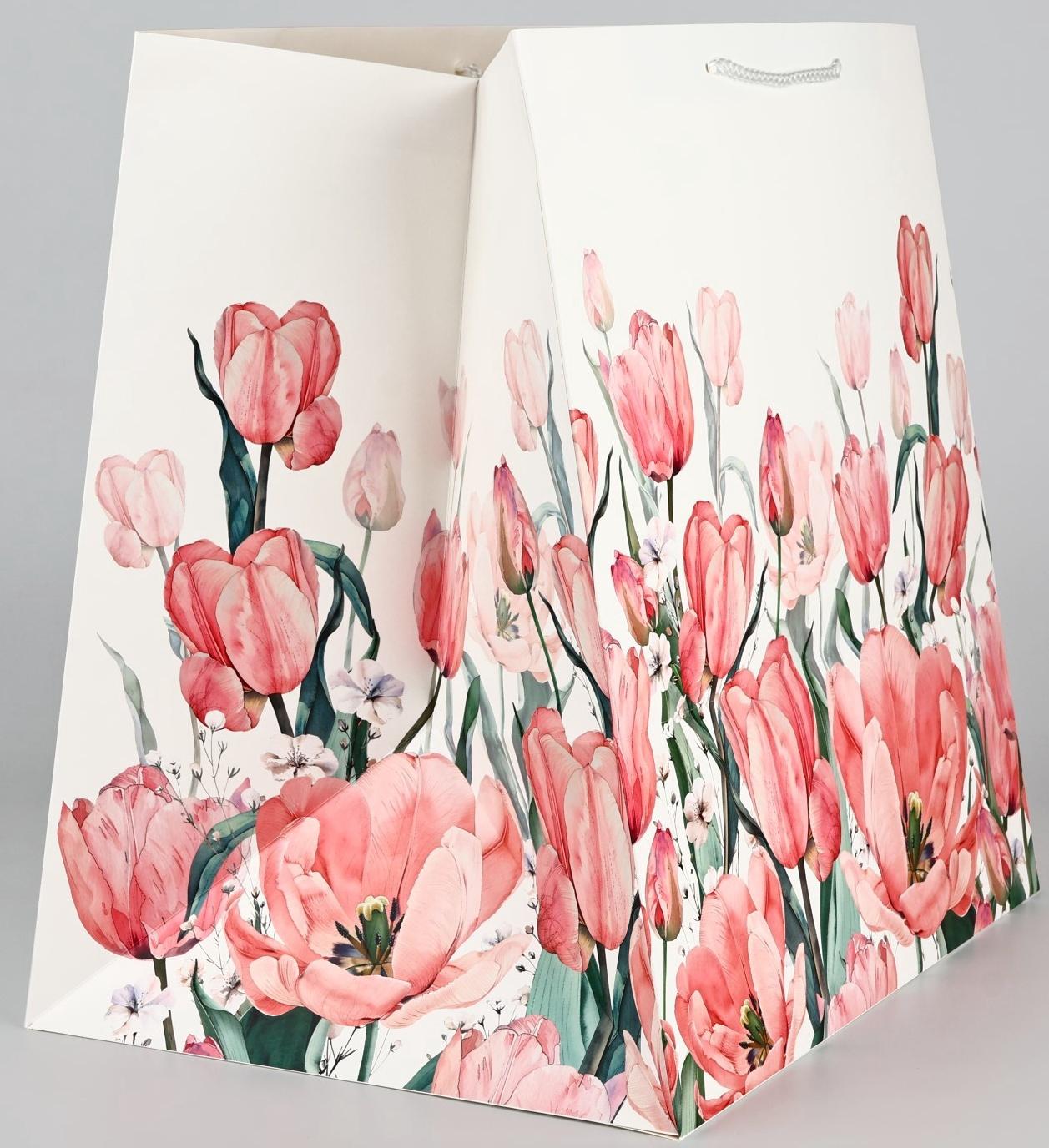 Пакет для цветов «Для тебя», цветы, 42 х 44 х 32 см