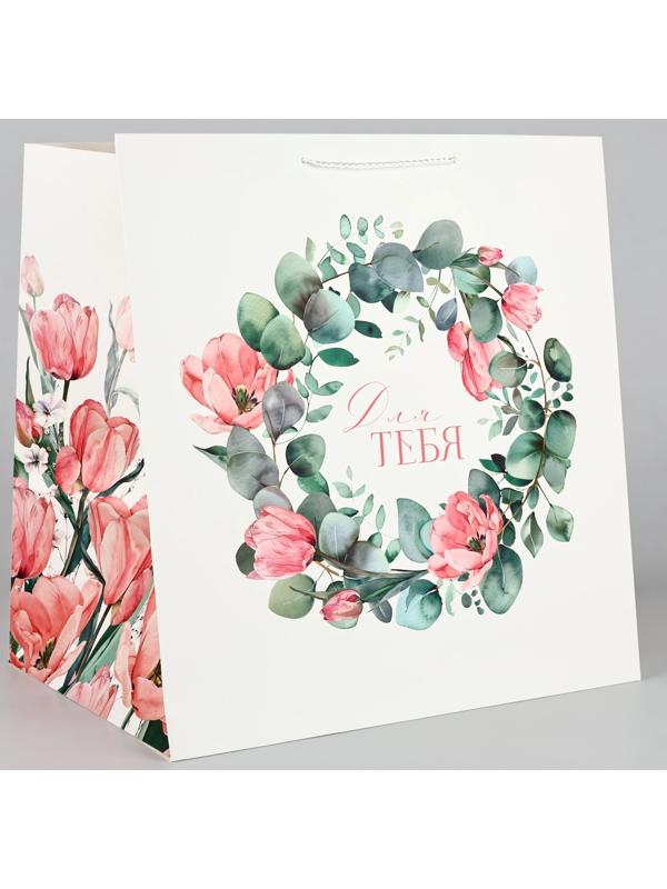Пакет для цветов «Для тебя», цветы, 42 х 44 х 32 см