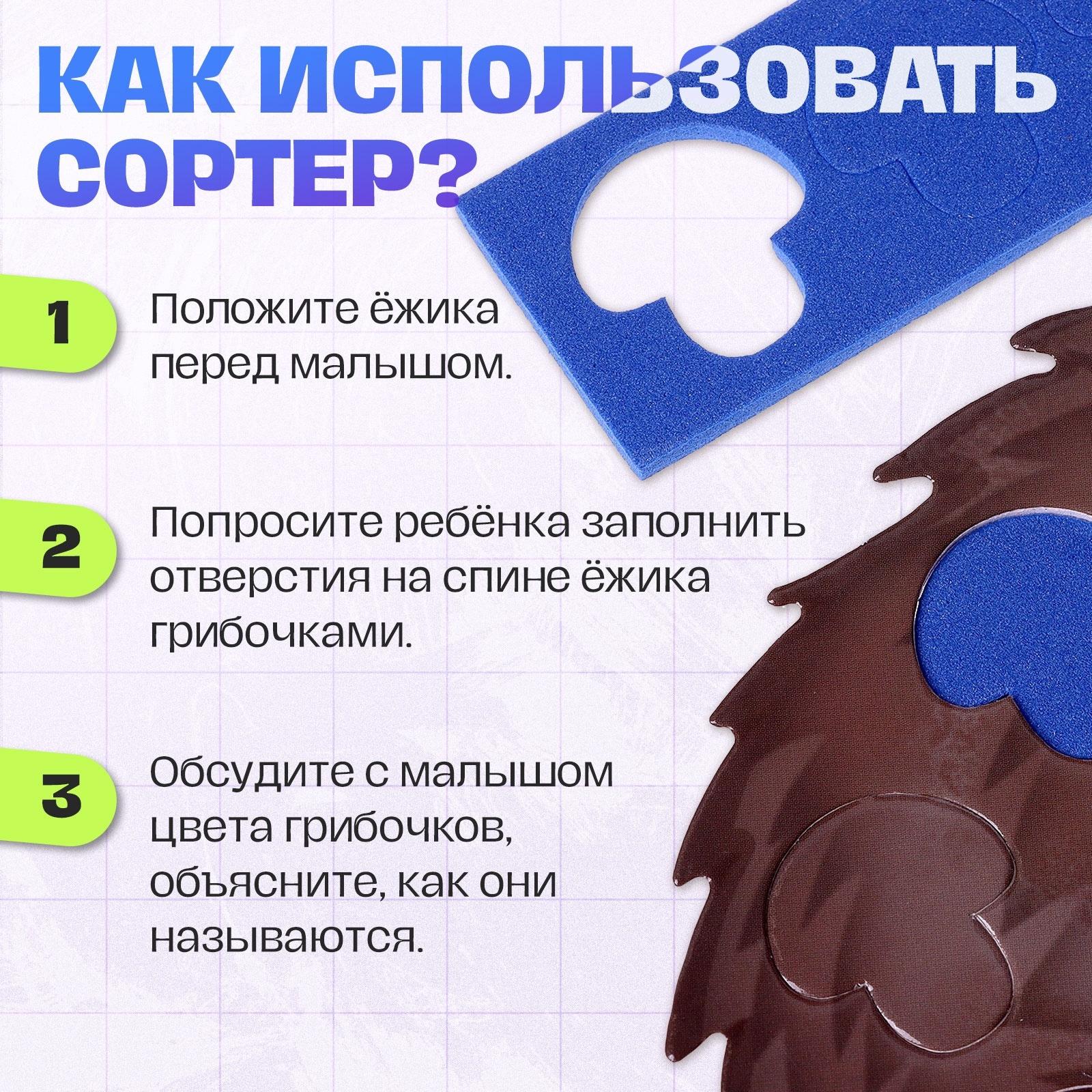 Развивающий сортер «Урожай ёжика», 3+