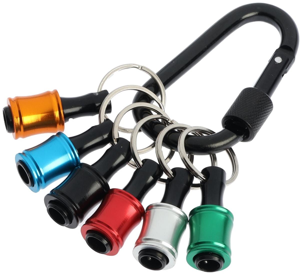 Держатель для бит ТУНДРА, крепление на карабин, без магнита, 1/4