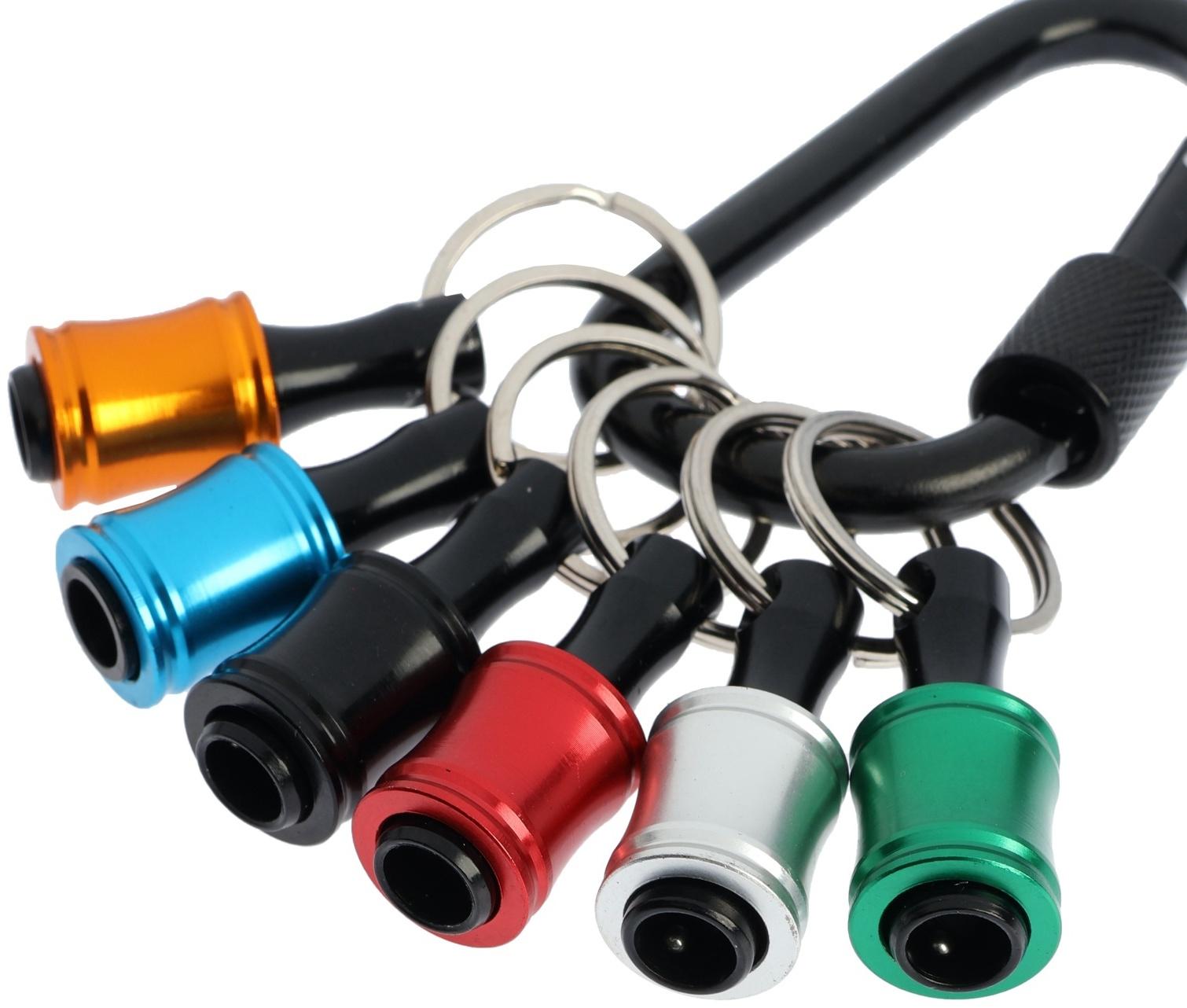 Держатель для бит ТУНДРА, крепление на карабин, без магнита, 1/4