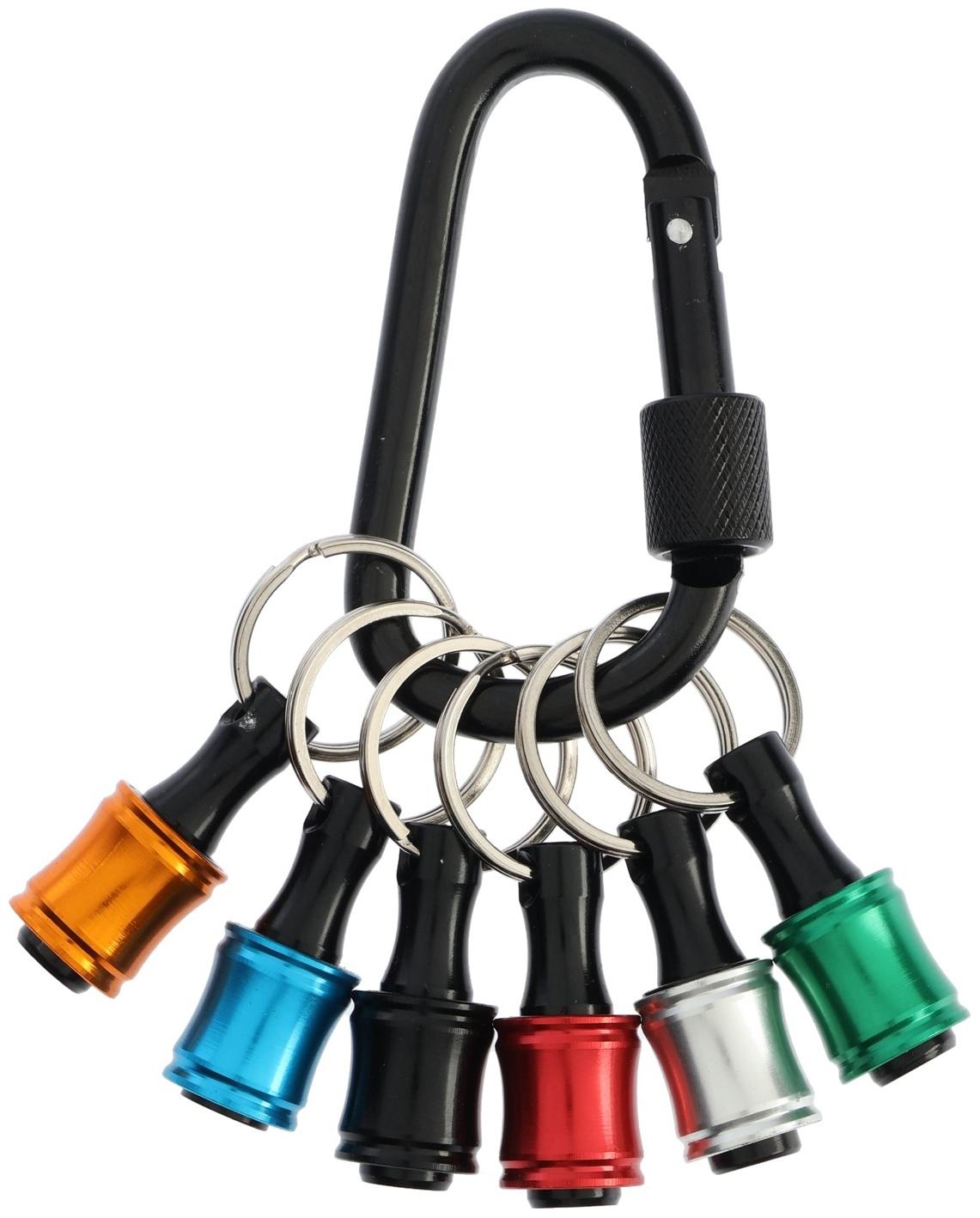 Держатель для бит ТУНДРА, крепление на карабин, без магнита, 1/4