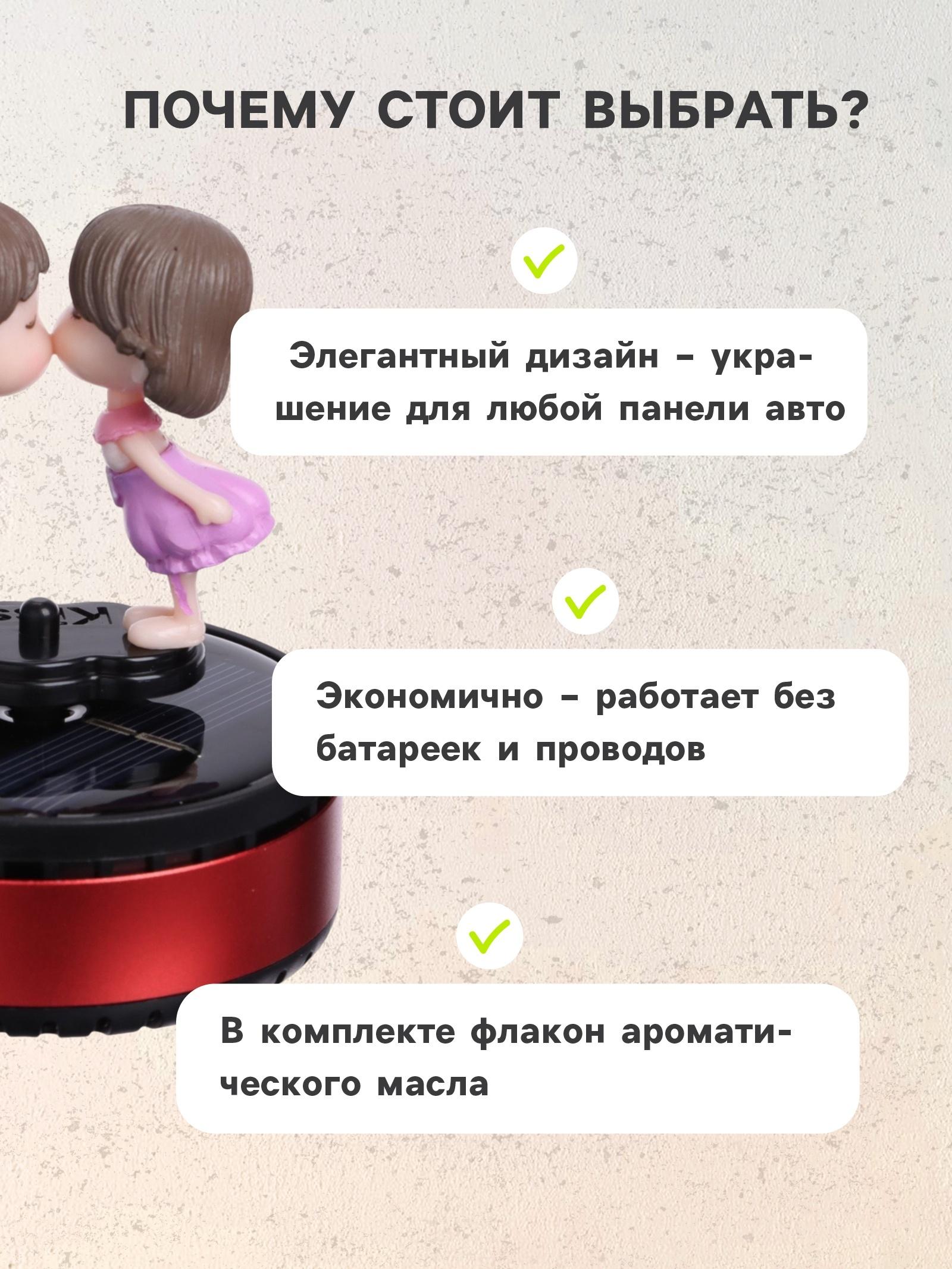 Аксессуар на панель автомобиля с ароматизатором, парочка, пластик