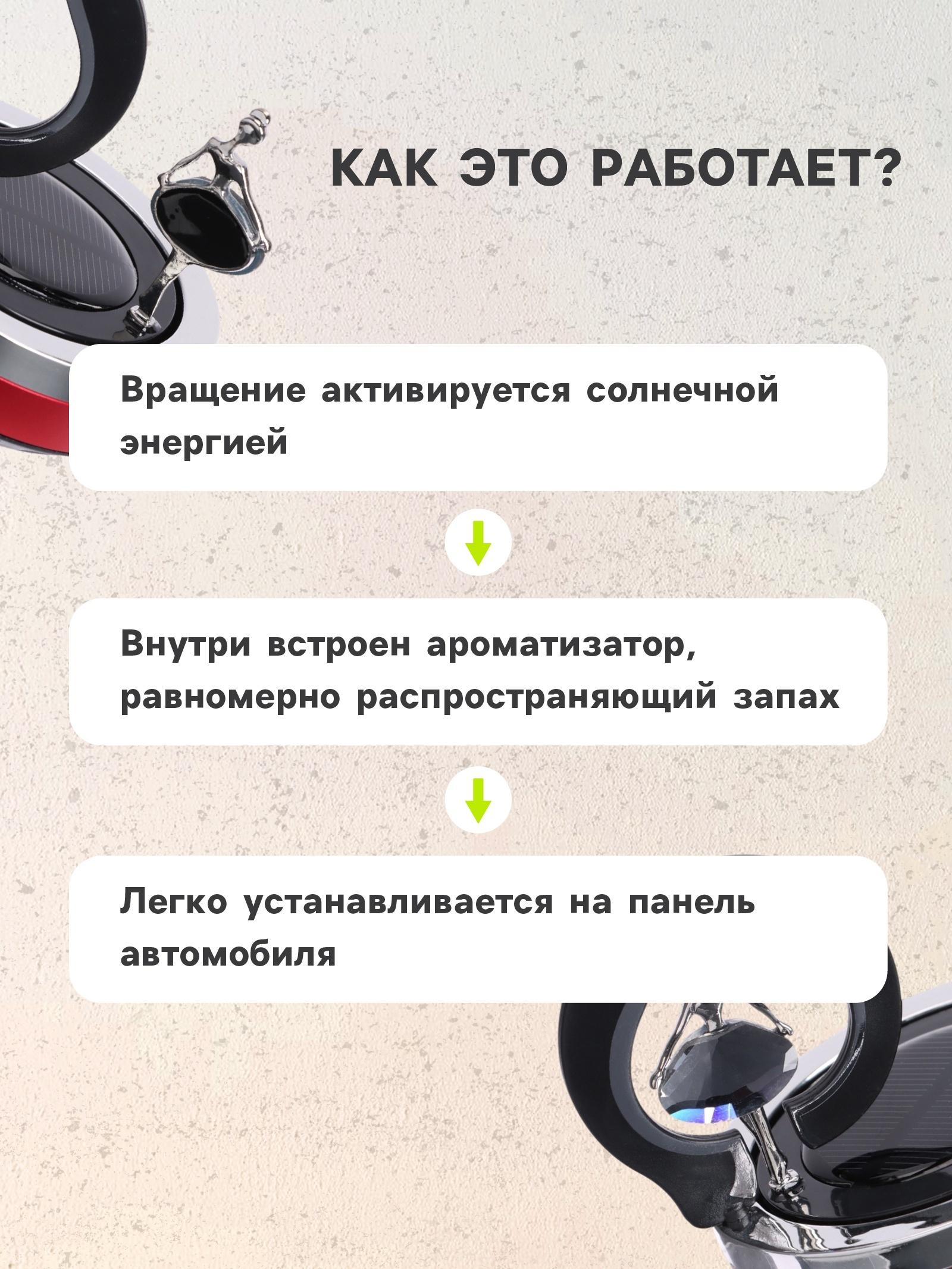 Аксессуар на панель в автомобиль с ароматизатором, балерина, красный, пластик