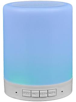 Портативная колонка PERO WS04, 3 Вт, Bluetooth 5.3, 400 мАч, подсветка, белая