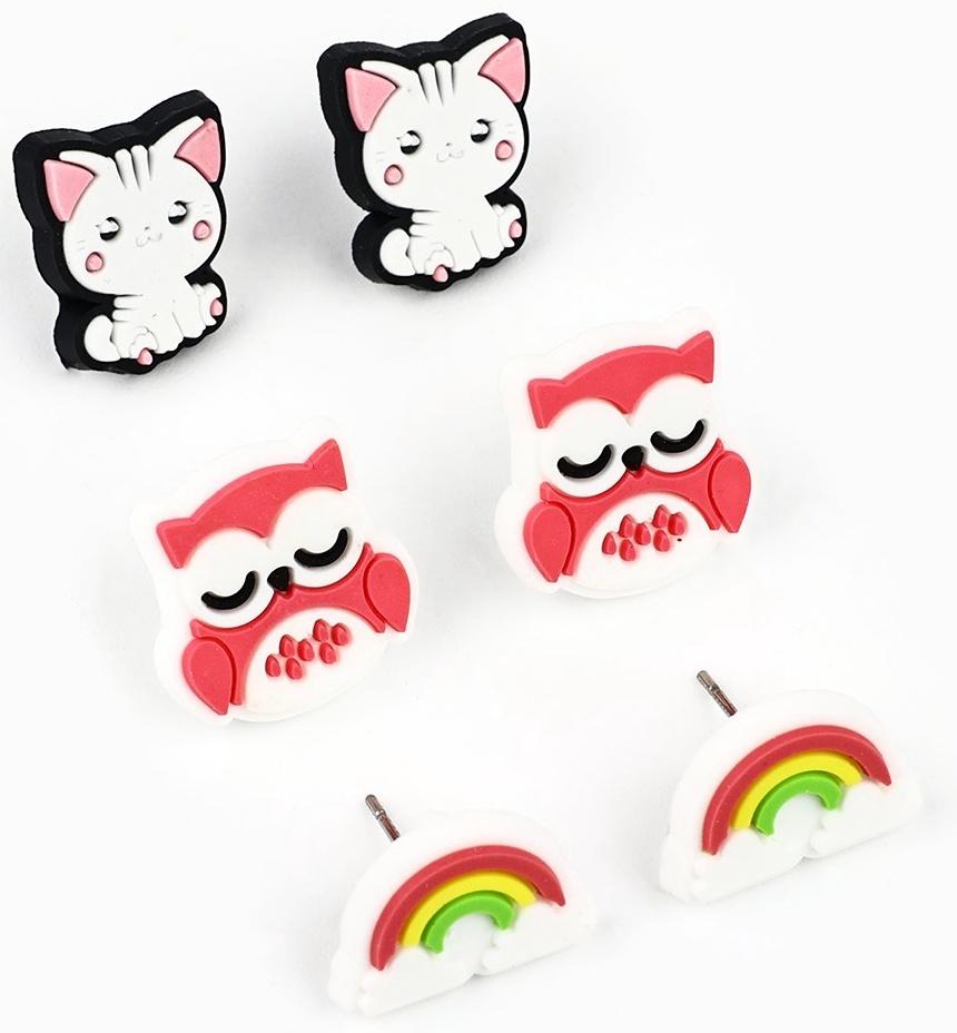 Серьги гвоздики детские «Милой», МИКС