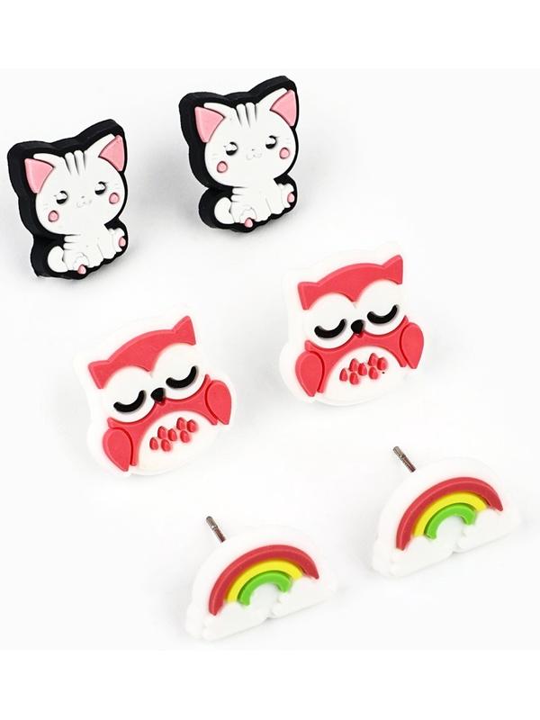 Серьги гвоздики детские «Милой», МИКС