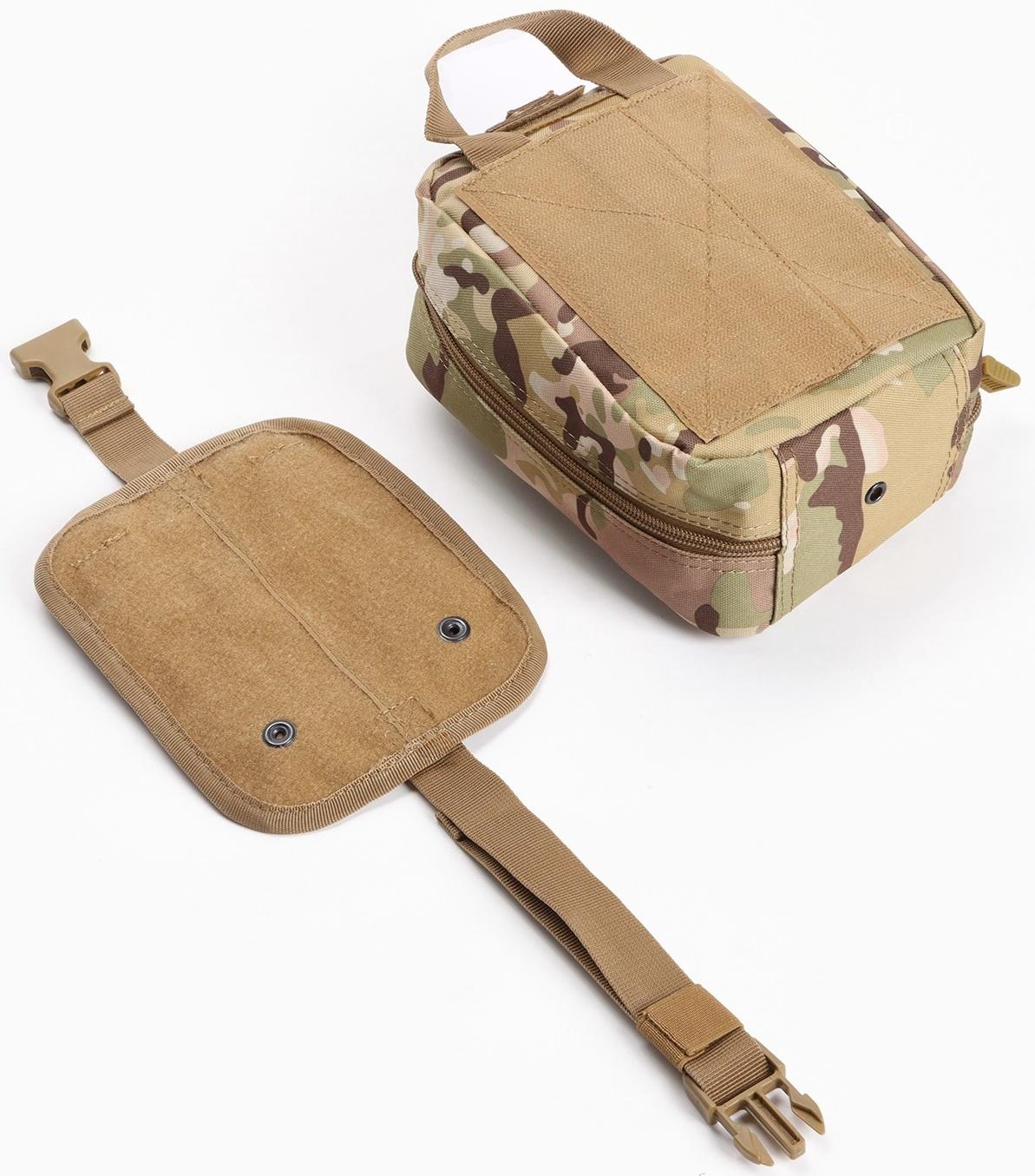 Подсумок медицинский, тактический, камуфляж мультикам, 20 х 15см