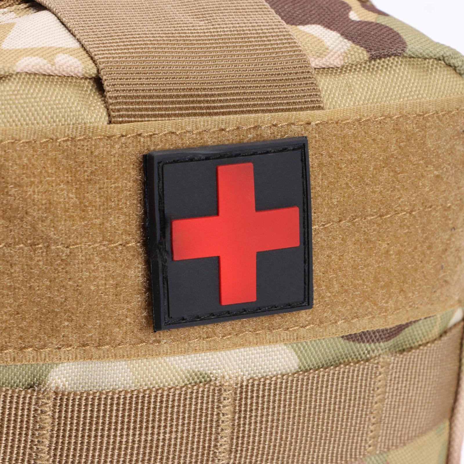 Подсумок медицинский, тактический, камуфляж мультикам, 20 х 15см