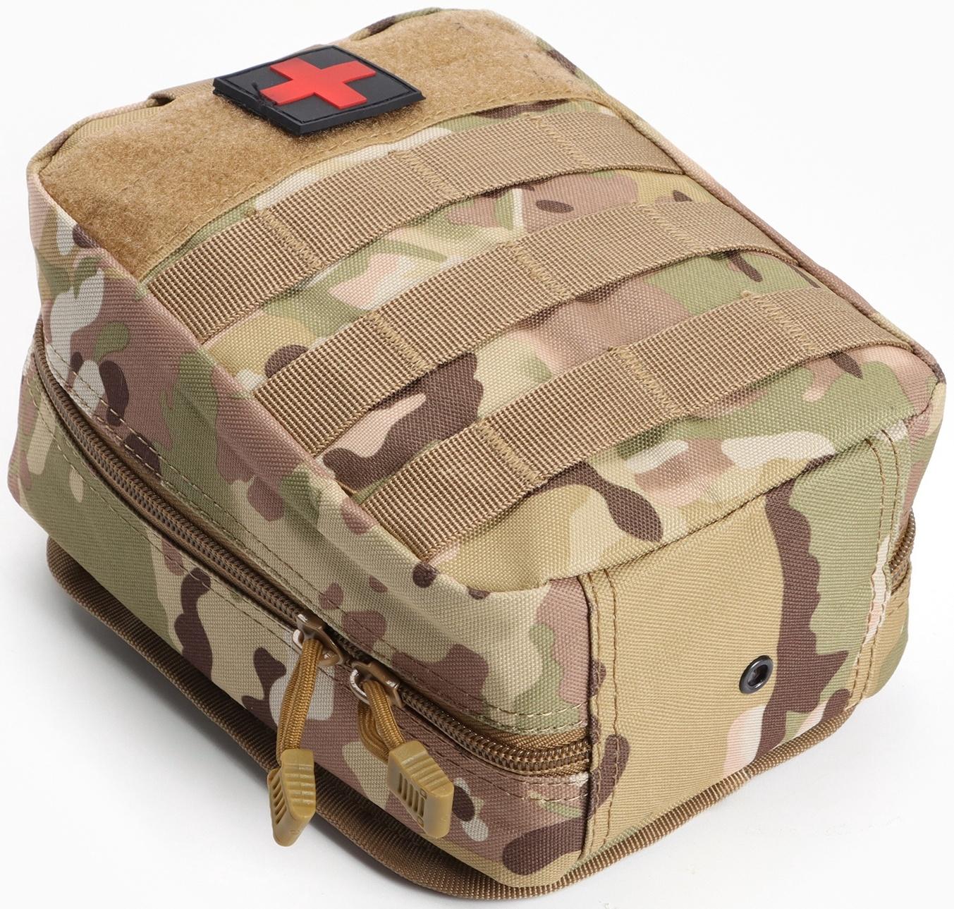 Подсумок медицинский, тактический, камуфляж мультикам, 20 х 15см
