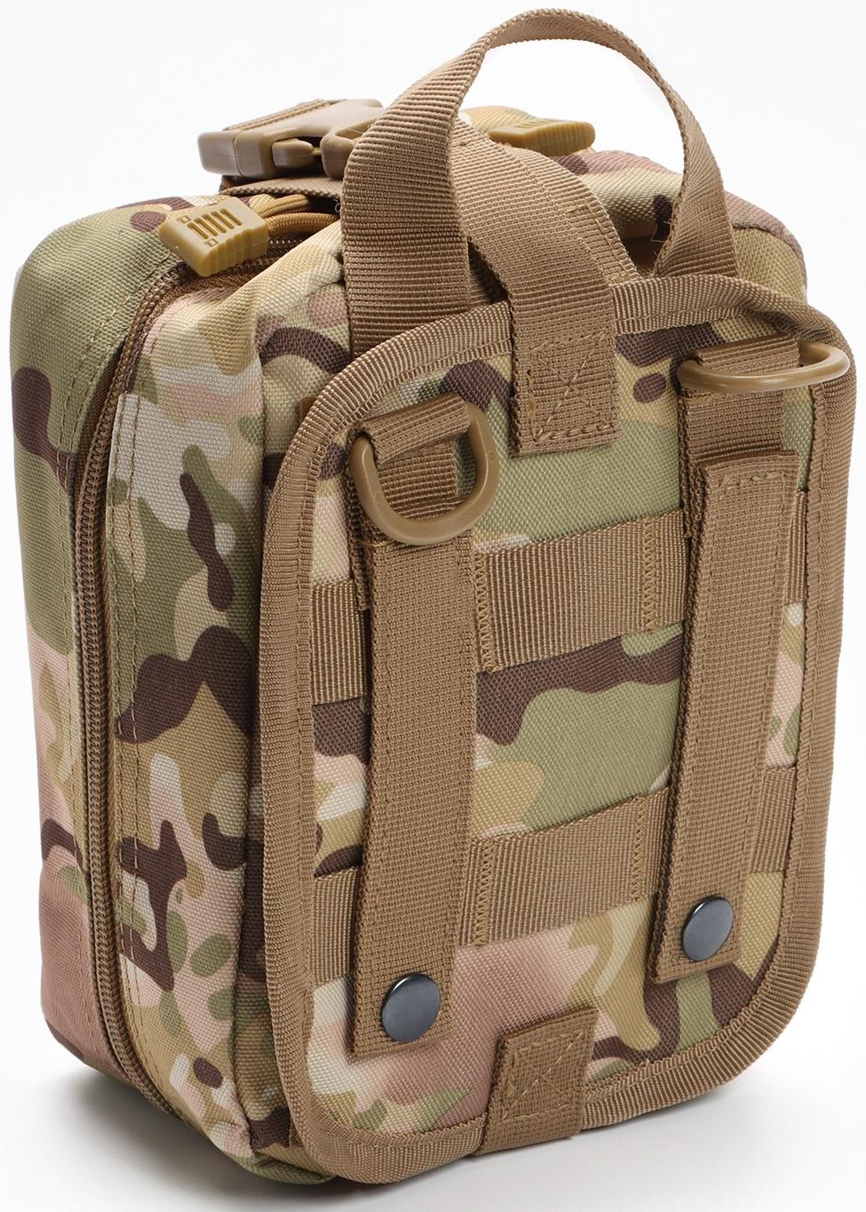 Подсумок медицинский, тактический, камуфляж мультикам, 20 х 15см