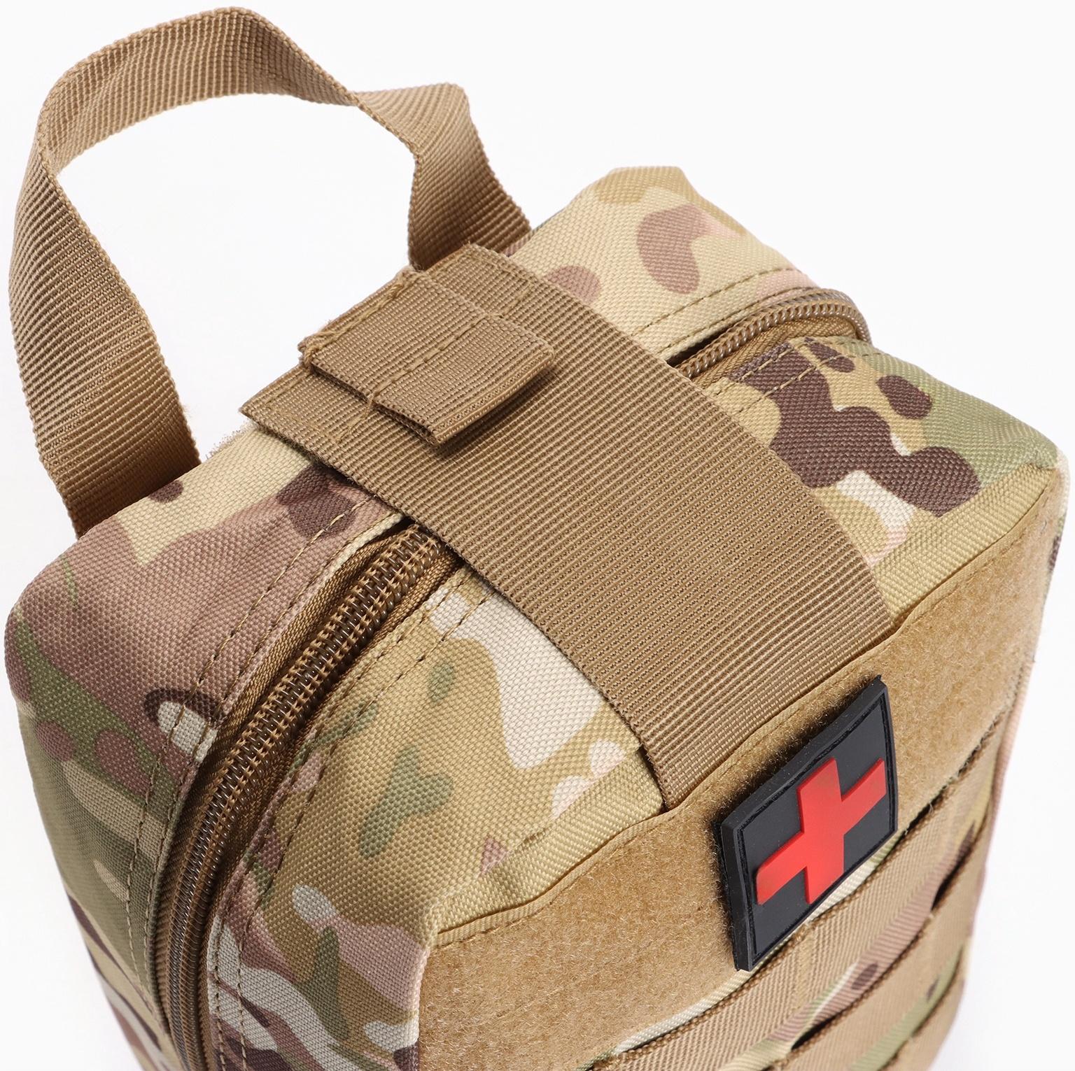 Подсумок медицинский, тактический, камуфляж мультикам, 20 х 15см