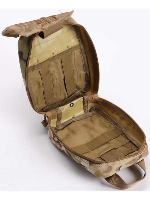 Подсумок медицинский, тактический, камуфляж мультикам, 20 х 15см