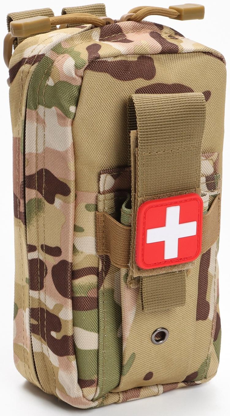 Подсумок медицинский, тактический, камуфляж мультикам, 19 х 15см