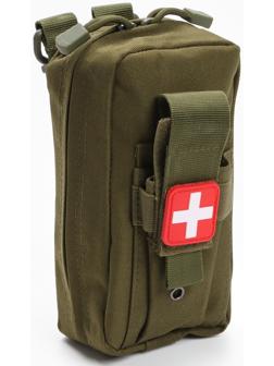 Подсумок медицинский, тактический, олива, 19 х 15см