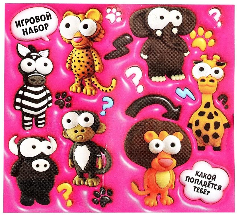 Игрушка - сюрприз Funny Box «Зверятки»: брелок, наклейки, карточка