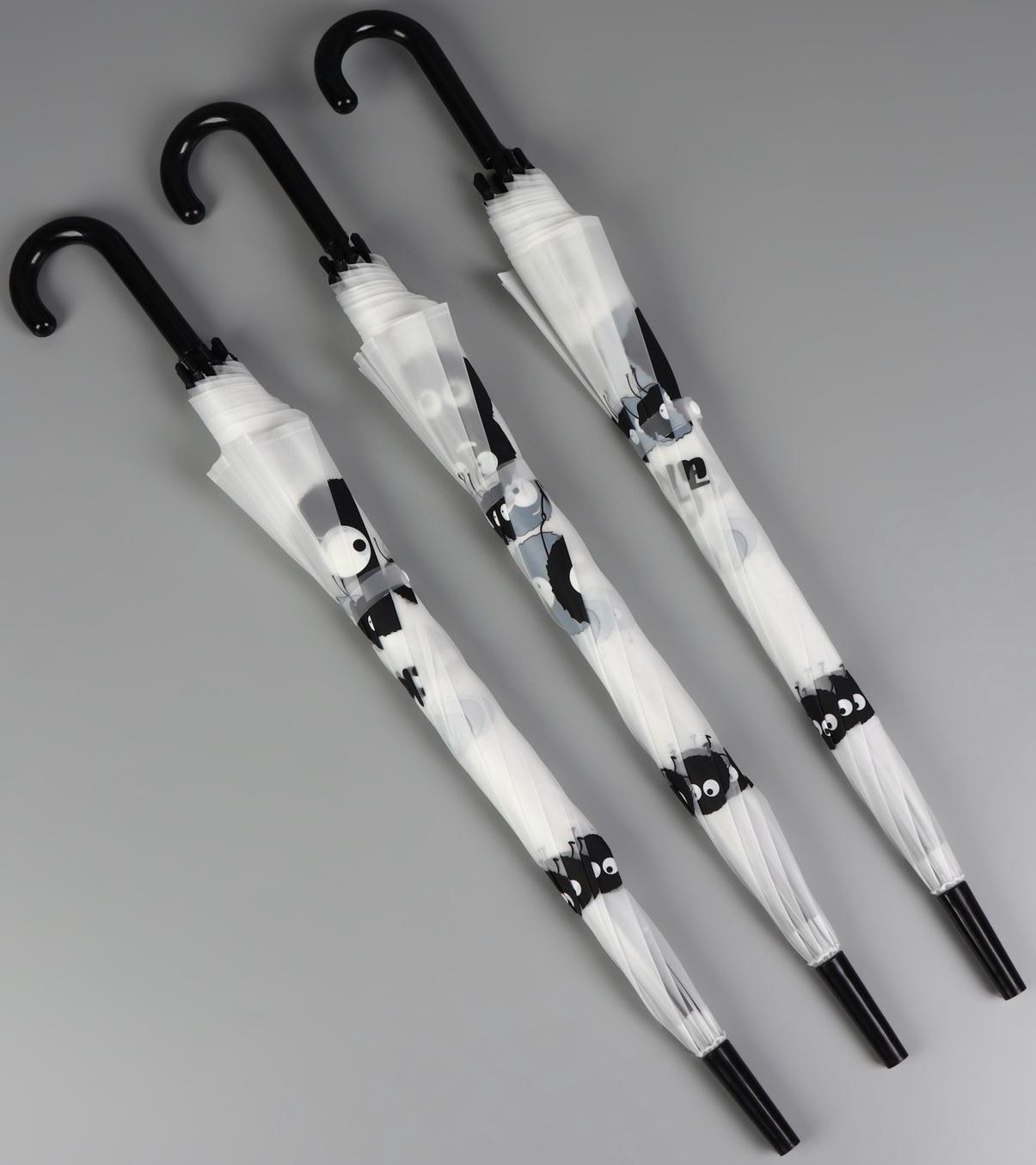 Зонт - трость детский «Букашки», полуавтоматический, 8 спиц, R=47/54 см, D = 94 см, МИКС