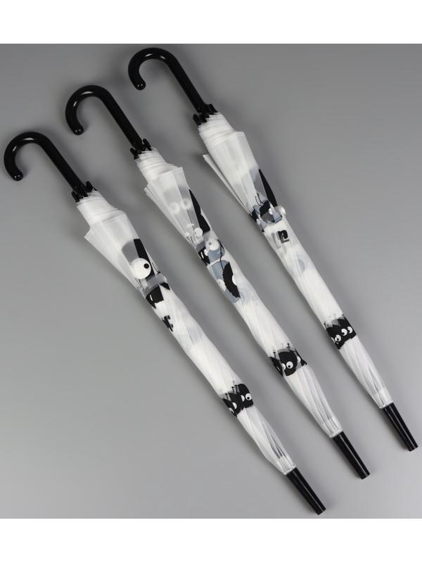 Зонт - трость детский «Букашки», полуавтоматический, 8 спиц, R=47/54 см, D = 94 см, МИКС