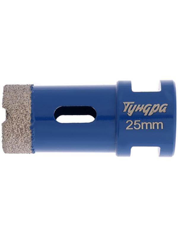 Коронка алмазная ТУНДРА, для УШМ, 25×35.8 мм, М14