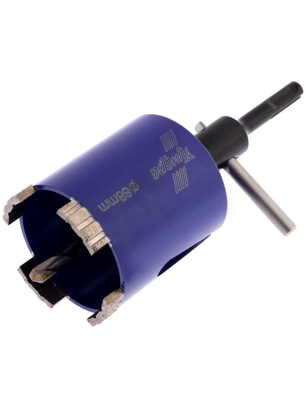 Коронка алмазная по бетону ТУНДРА, SDS-plus, М16×68 мм, высота 73 мм