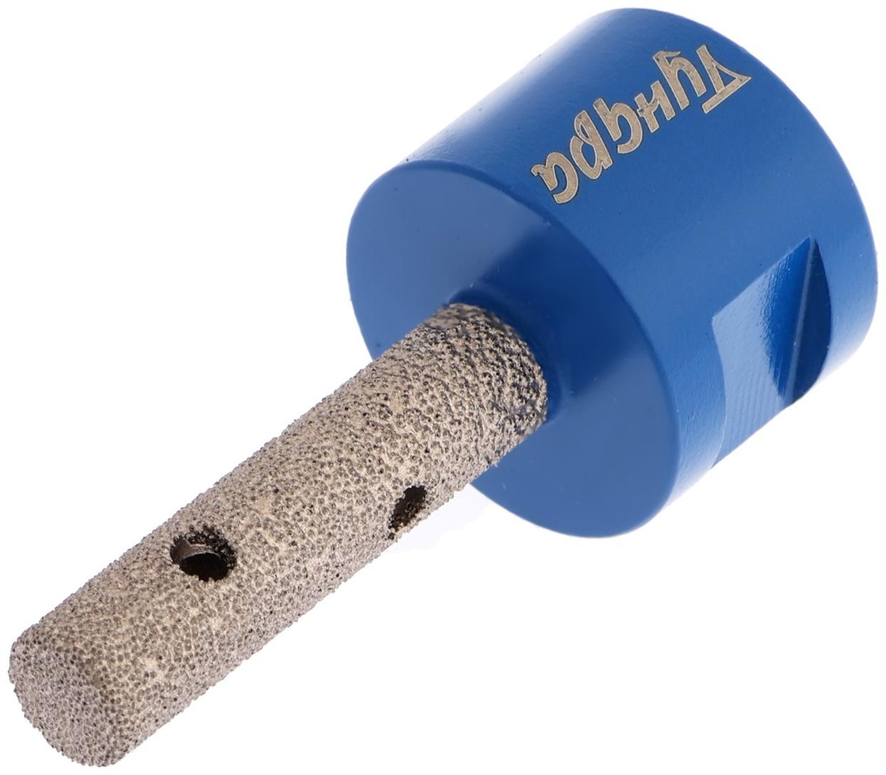 Фреза алмазная цилиндрическая ТУНДРА, по камню, кафелю и керамограниту, 10×40 мм, М14