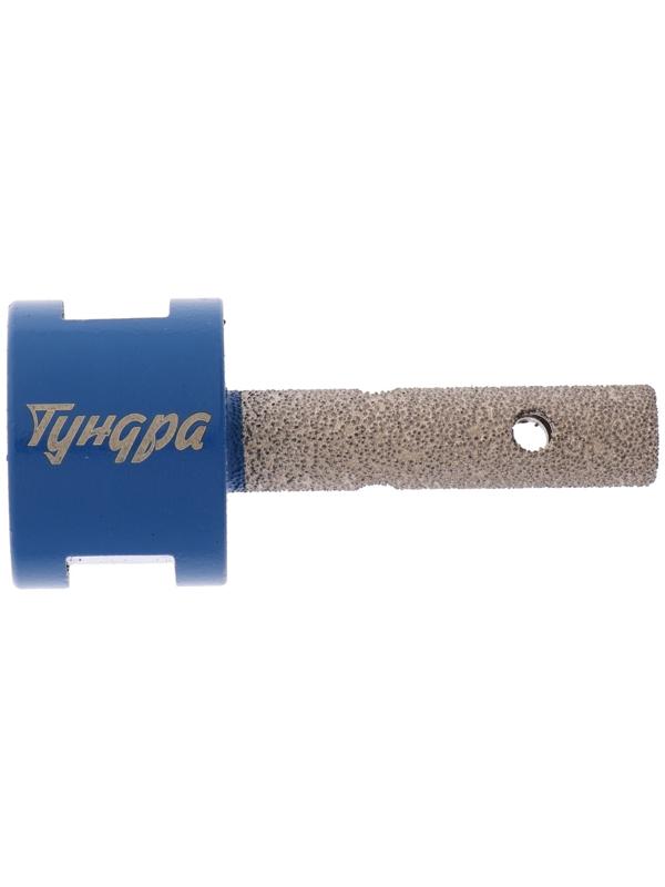 Фреза алмазная цилиндрическая ТУНДРА, по камню, кафелю и керамограниту, 10×40 мм, М14