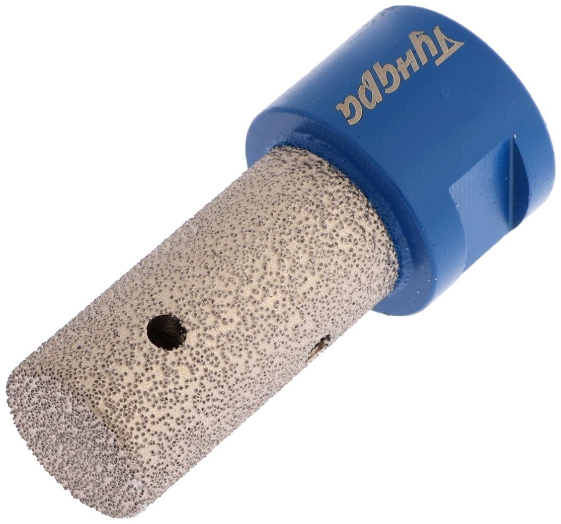 Фреза алмазная цилиндрическая ТУНДРА, по камню, кафелю и керамограниту, 20×40 мм, М14