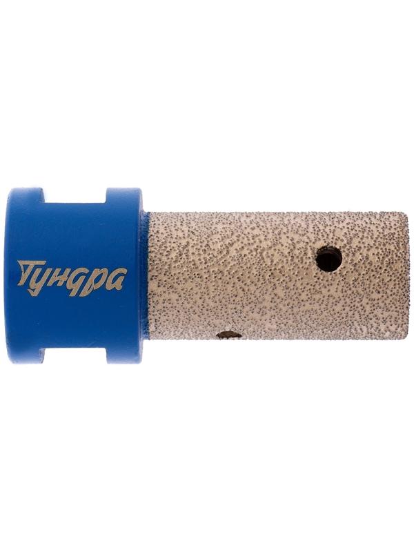 Фреза алмазная цилиндрическая ТУНДРА, по камню, кафелю и керамограниту, 20×40 мм, М14