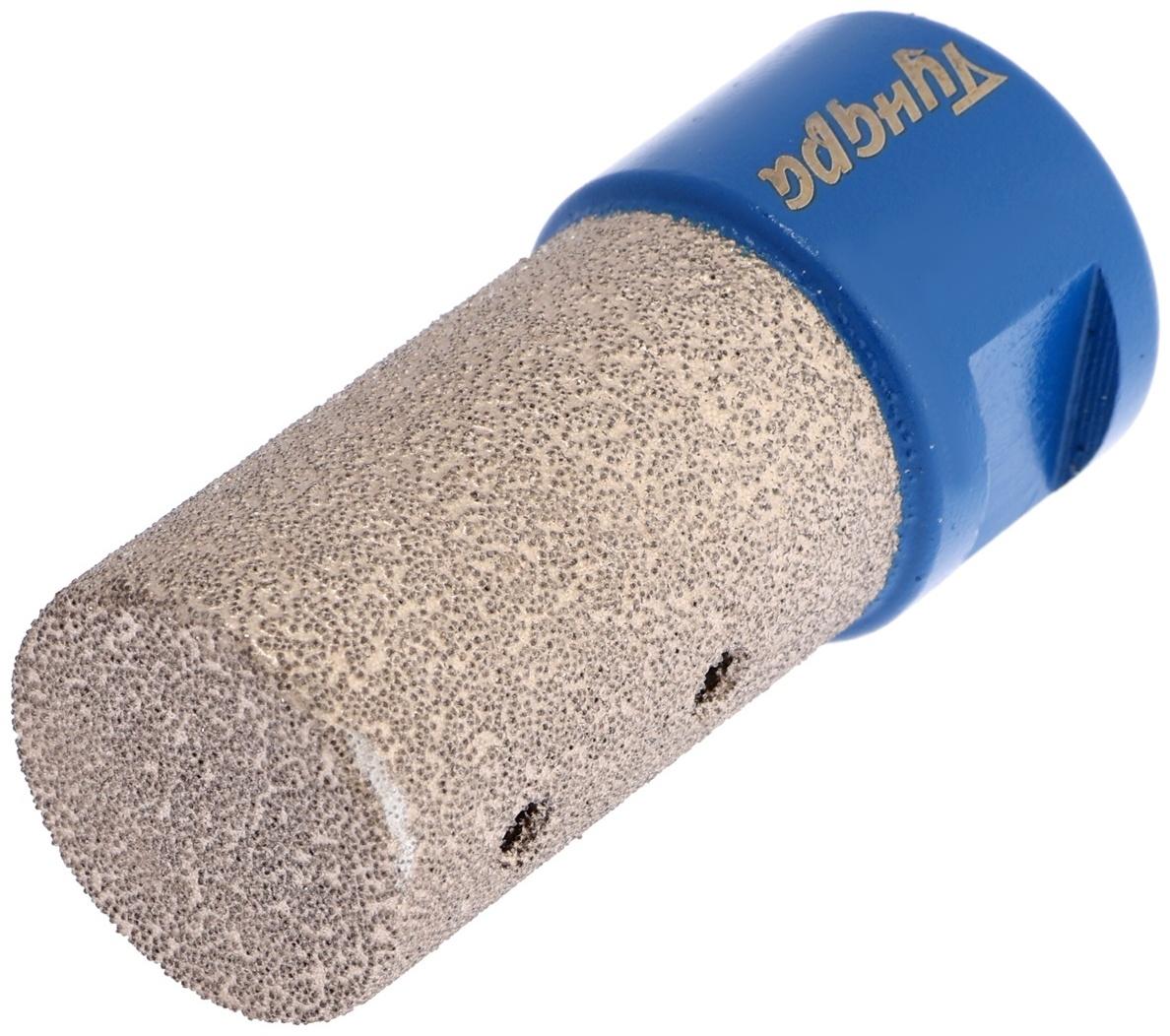 Фреза алмазная цилиндрическая ТУНДРА, по камню, кафелю и керамограниту, 25×40 мм, М14