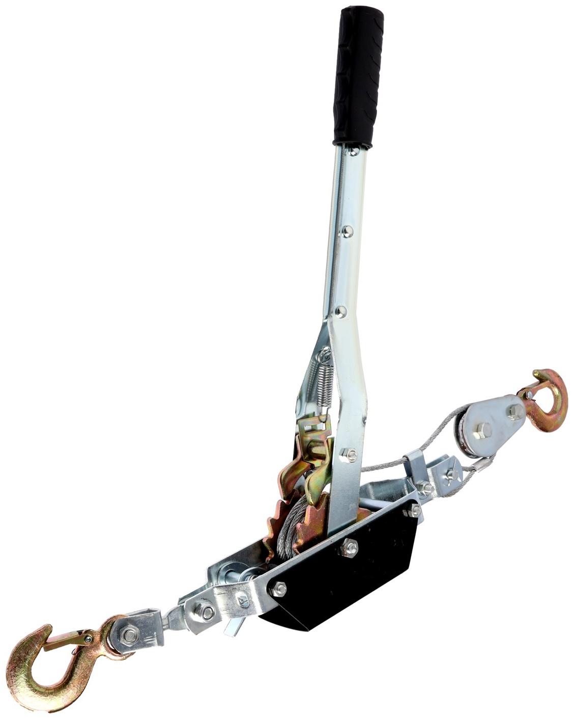 Лебедка рычажная ТУНДРА, двойное храповое колесо, тяга 2 т (подъем 0.8 т), трос 3.6 метра