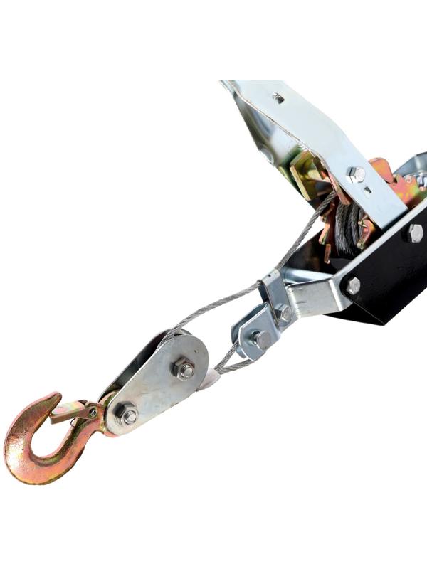 Лебедка рычажная ТУНДРА, двойное храповое колесо, тяга 2 т (подъем 0.8 т), трос 3.6 метра