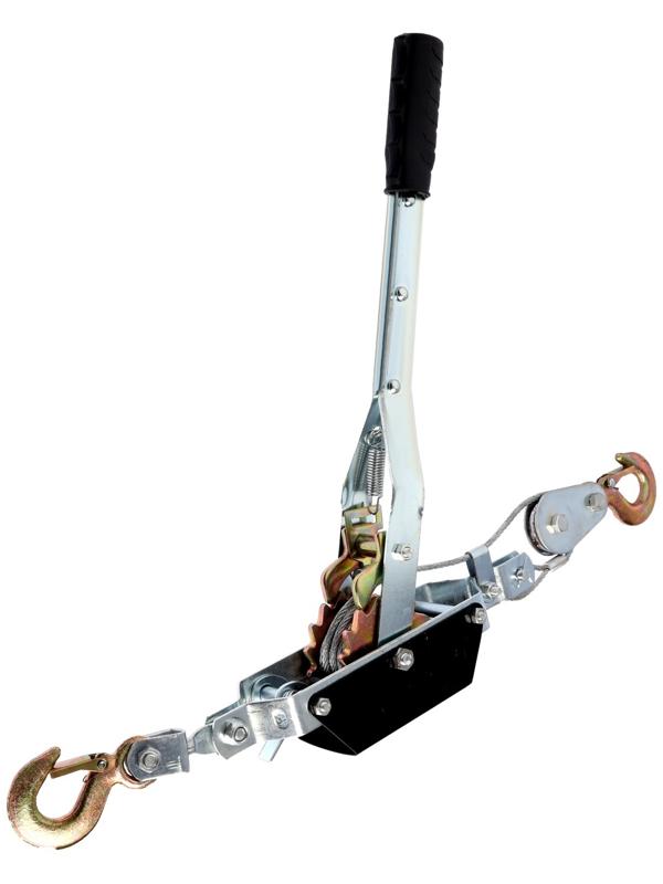 Лебедка рычажная ТУНДРА, двойное храповое колесо, тяга 2 т (подъем 0.8 т), трос 3.6 метра
