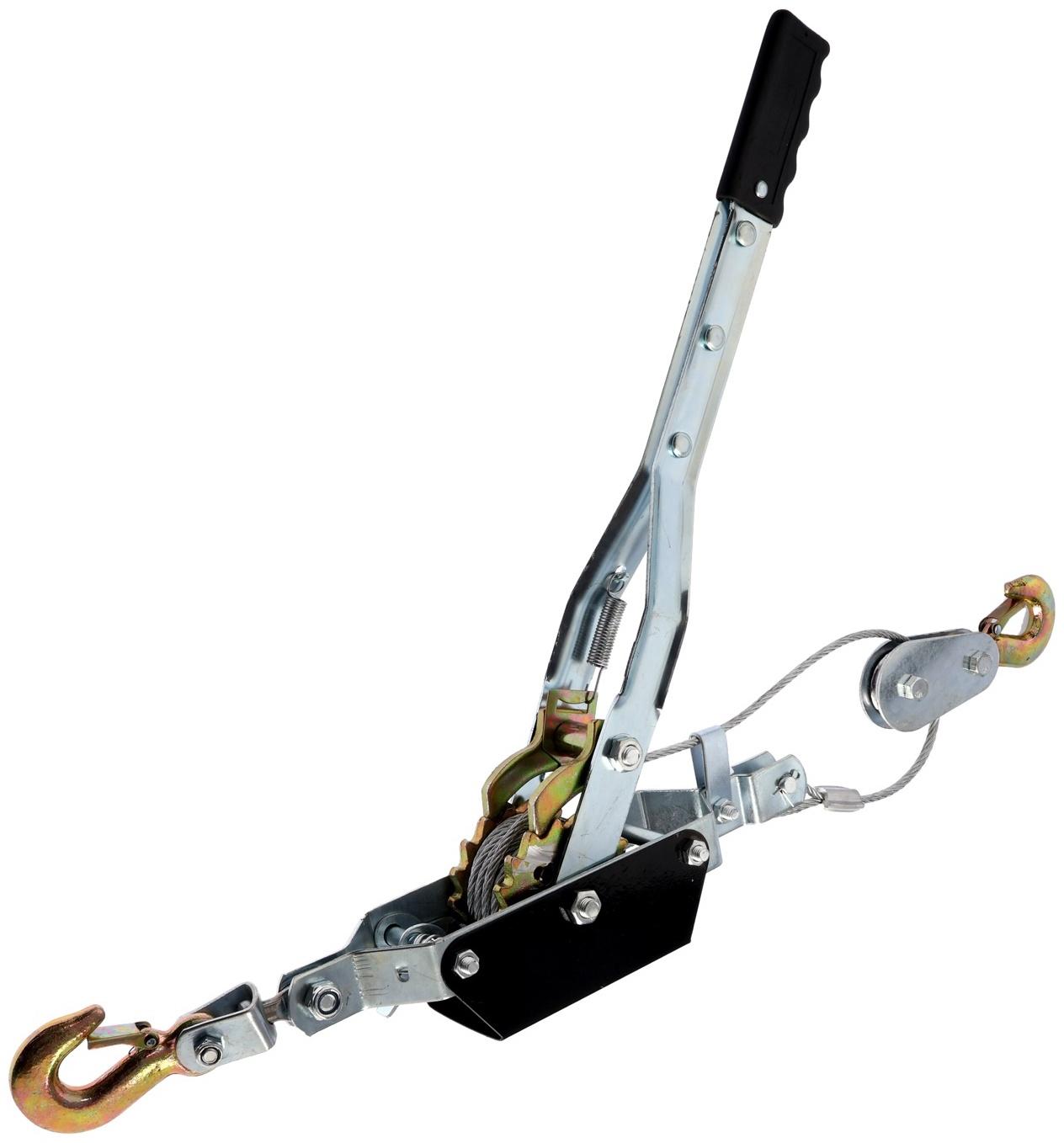 Лебедка рычажная ТУНДРА, двойное храповое колесо, тяга 4 т (подъем 1.6 т), трос 4 метра