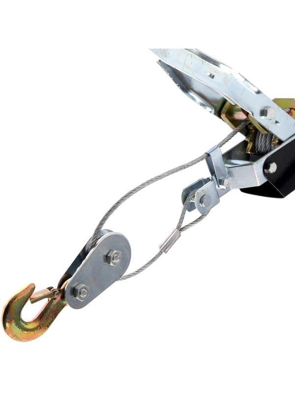 Лебедка рычажная ТУНДРА, двойное храповое колесо, тяга 4 т (подъем 1.6 т), трос 4 метра