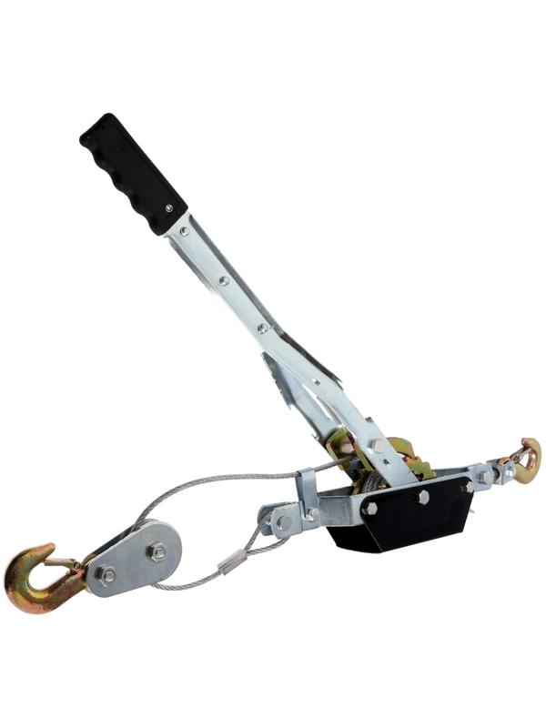 Лебедка рычажная ТУНДРА, двойное храповое колесо, тяга 4 т (подъем 1.6 т), трос 4 метра