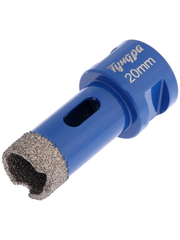 Коронка алмазная ТУНДРА, для УШМ, 20×35.8 мм, М14