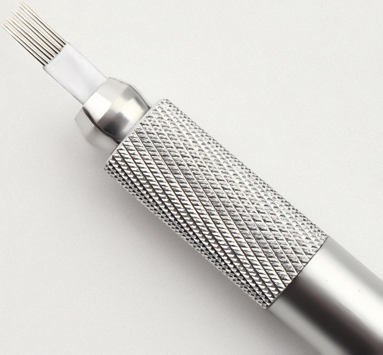 Ручка - манипула для тату и татуажа, 12 × 0,9 см, цвет серебристый