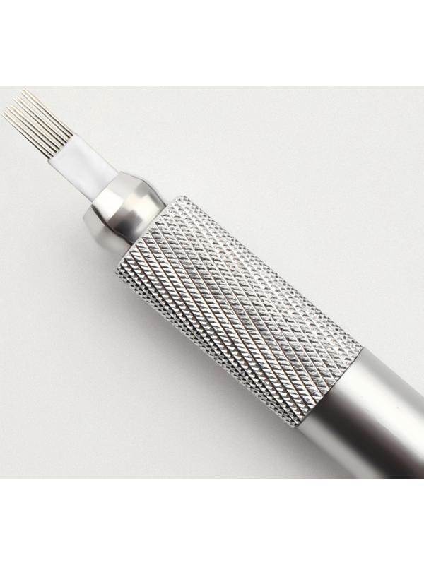 Ручка - манипула для тату и татуажа, 12 × 0,9 см, цвет серебристый