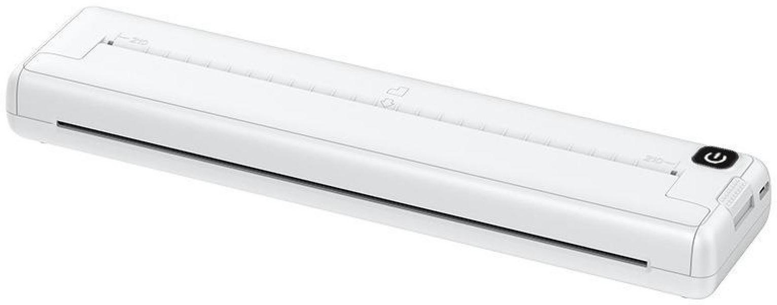 Портативный термопринтер LPR-04, для печати документов, стикеров, наклеек, бумага в комплекте, белый