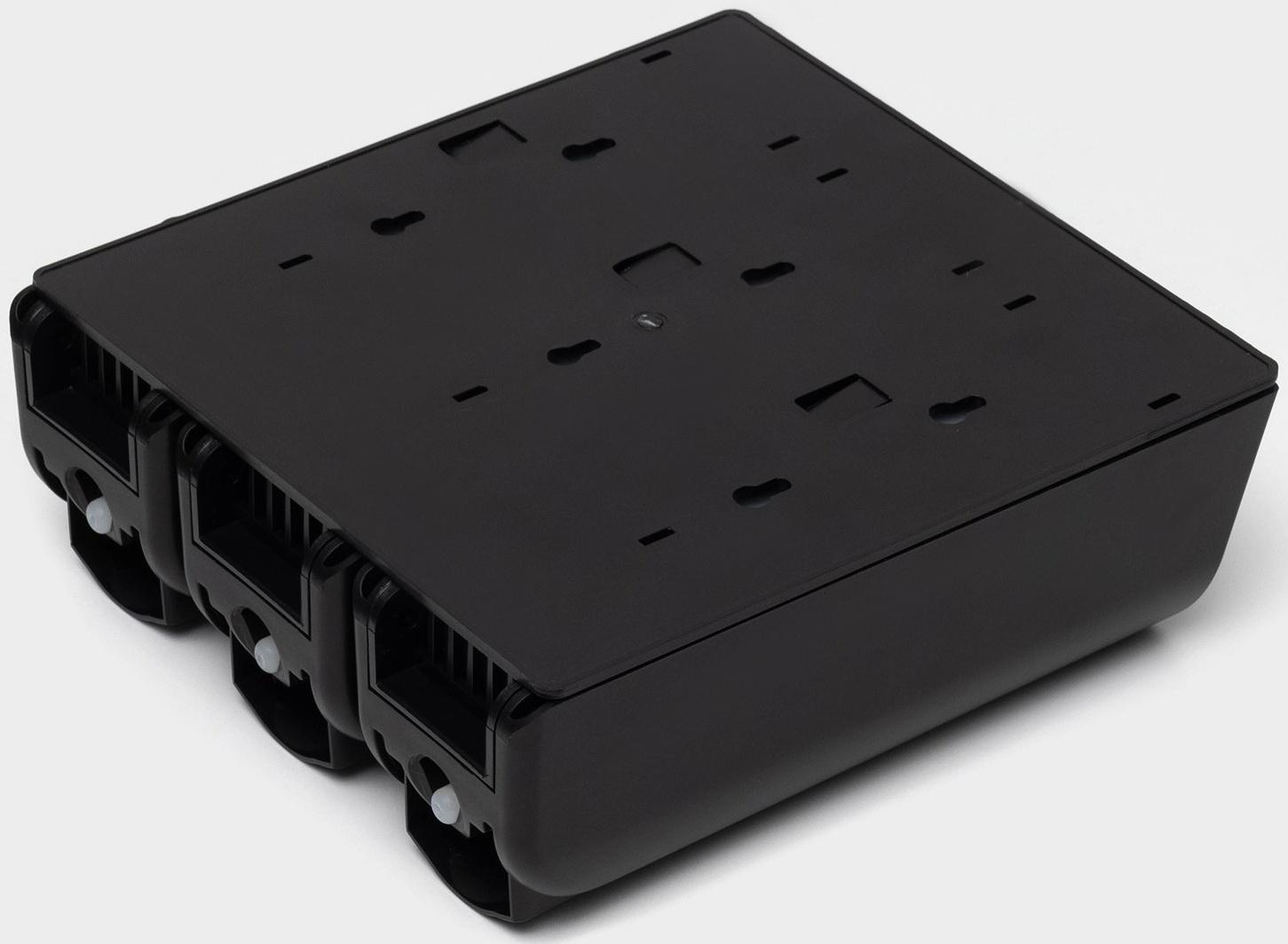 Диспенсер для мыла SAVANNA, механический, 3 отсека по 350 мл: шампунь, кондиционер, гель, чёрный