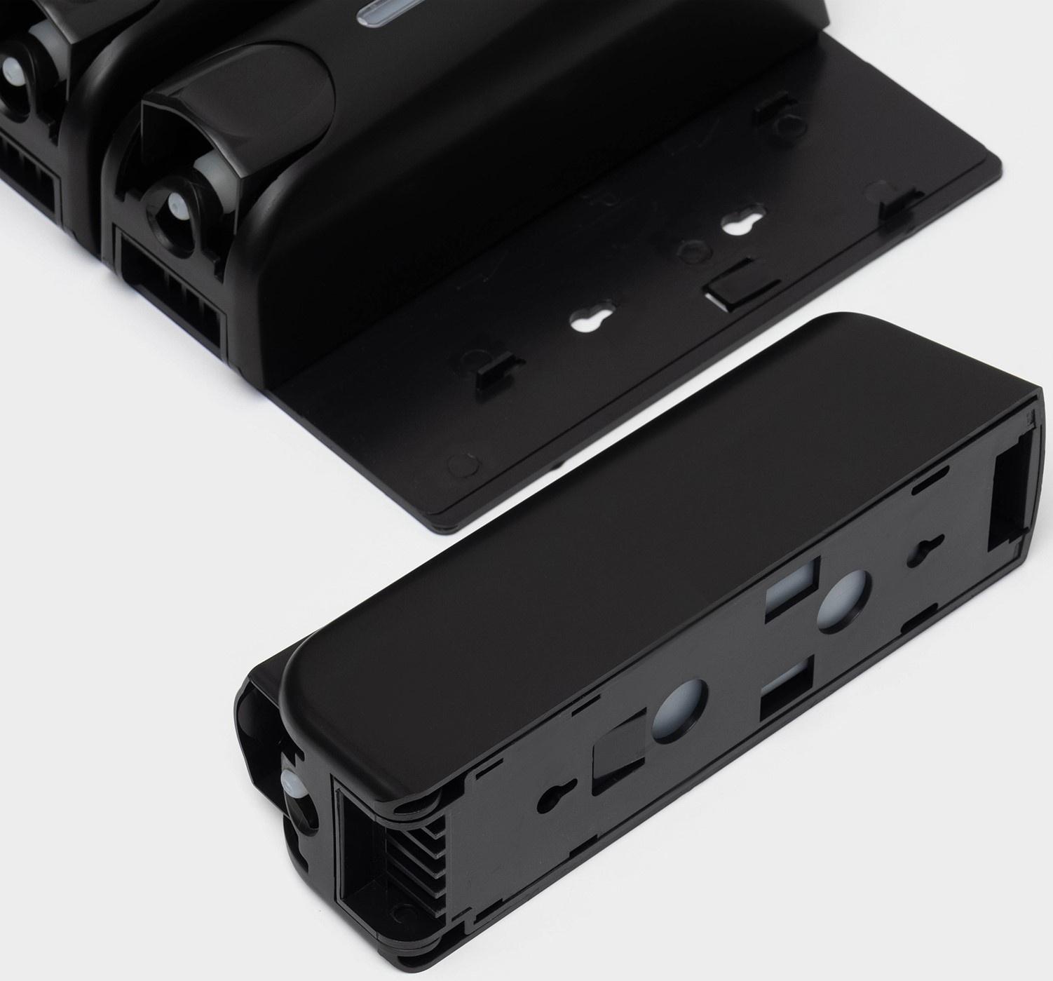 Диспенсер для мыла SAVANNA, механический, 3 отсека по 350 мл: шампунь, кондиционер, гель, чёрный