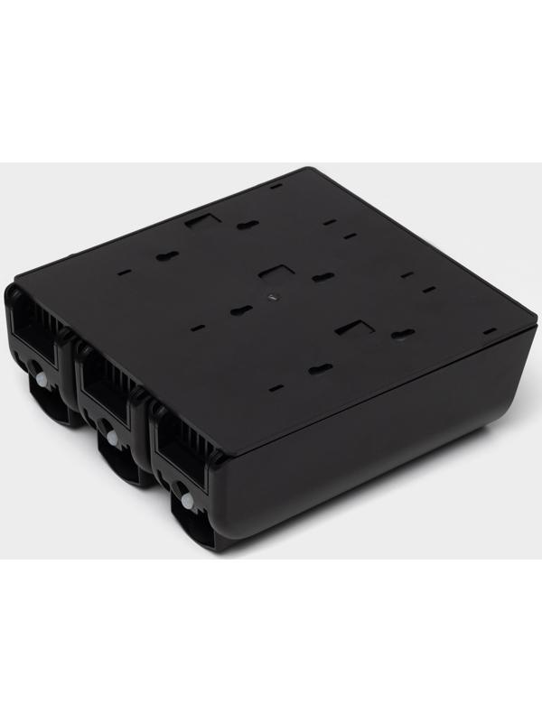 Диспенсер для мыла SAVANNA, механический, 3 отсека по 350 мл: шампунь, кондиционер, гель, чёрный