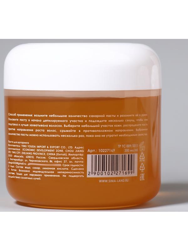 Паста для шугаринга, сахарная, со шпателем, средняя, 300 мл