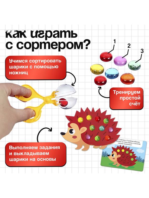 Развивающий набор «Сортер с шариками», по методике Монтессори, 3+