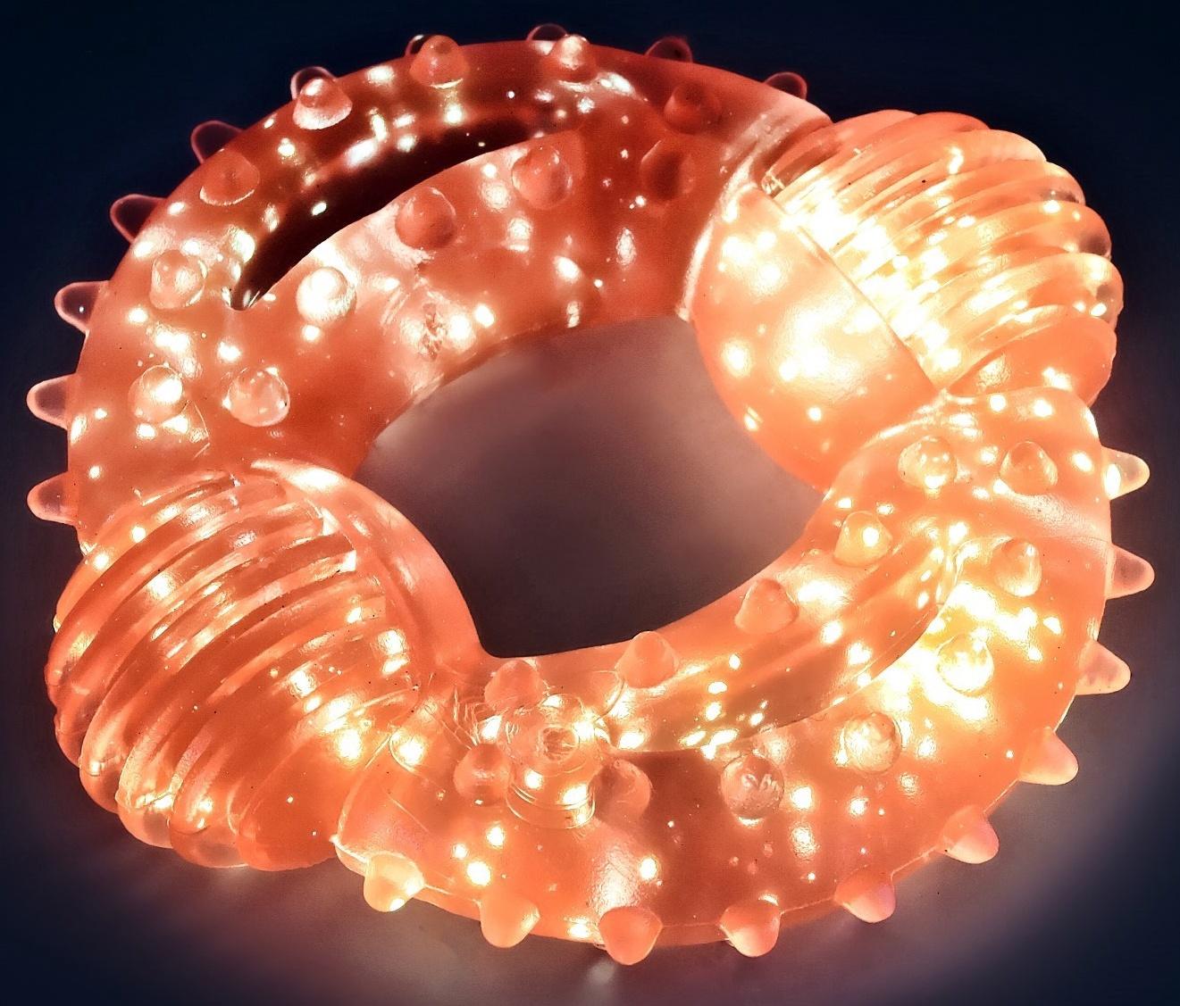 Игрушка для собак жевательная светящаяся в темноте «Шестеренка», 8 х 7.5 см