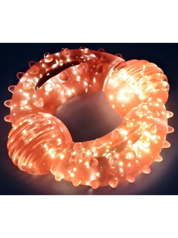 Игрушка для собак жевательная светящаяся в темноте «Шестеренка», 8 х 7.5 см