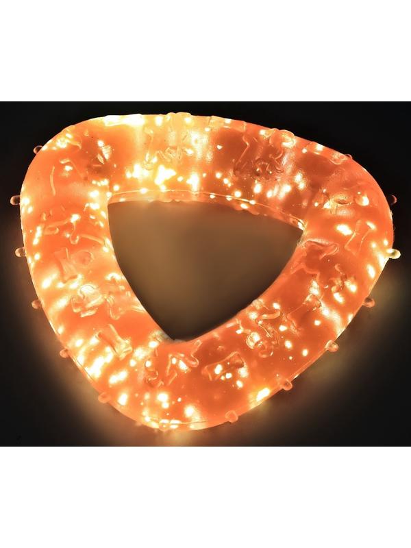 Игрушка для собак жевательная светящаяся в темноте «Треугольник», 7 х 7 см